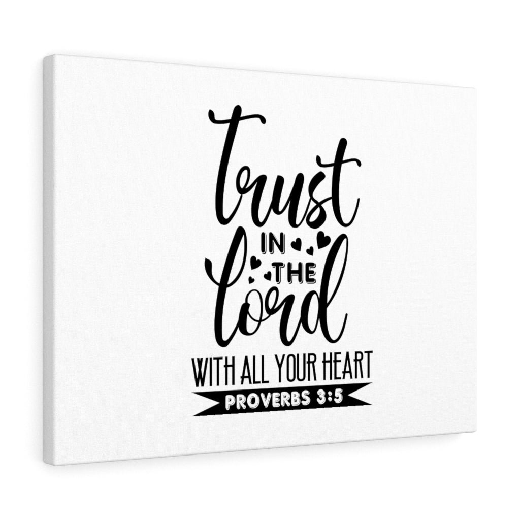 Trust In The Lord Heart Proverbs 3:5 Bible Verse Canvas Christian Wall Art Ready to Hang Unframed-Express Your Love Gifts