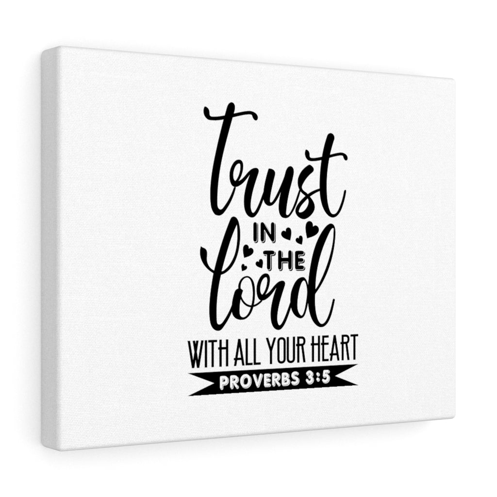 Trust In The Lord Heart Proverbs 3:5 Bible Verse Canvas Christian Wall Art Ready to Hang Unframed-Express Your Love Gifts