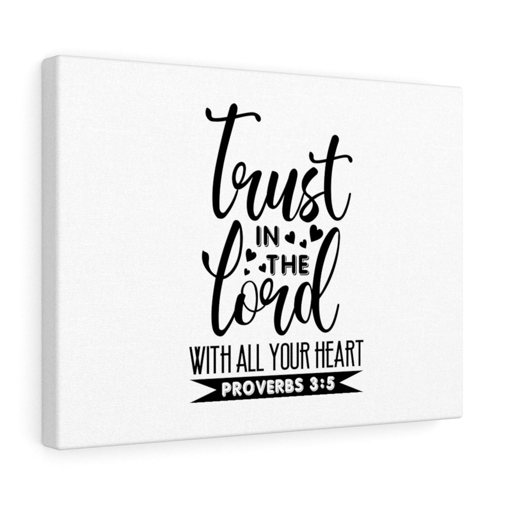 Trust In The Lord Heart Proverbs 3:5 Bible Verse Canvas Christian Wall Art Ready to Hang Unframed-Express Your Love Gifts