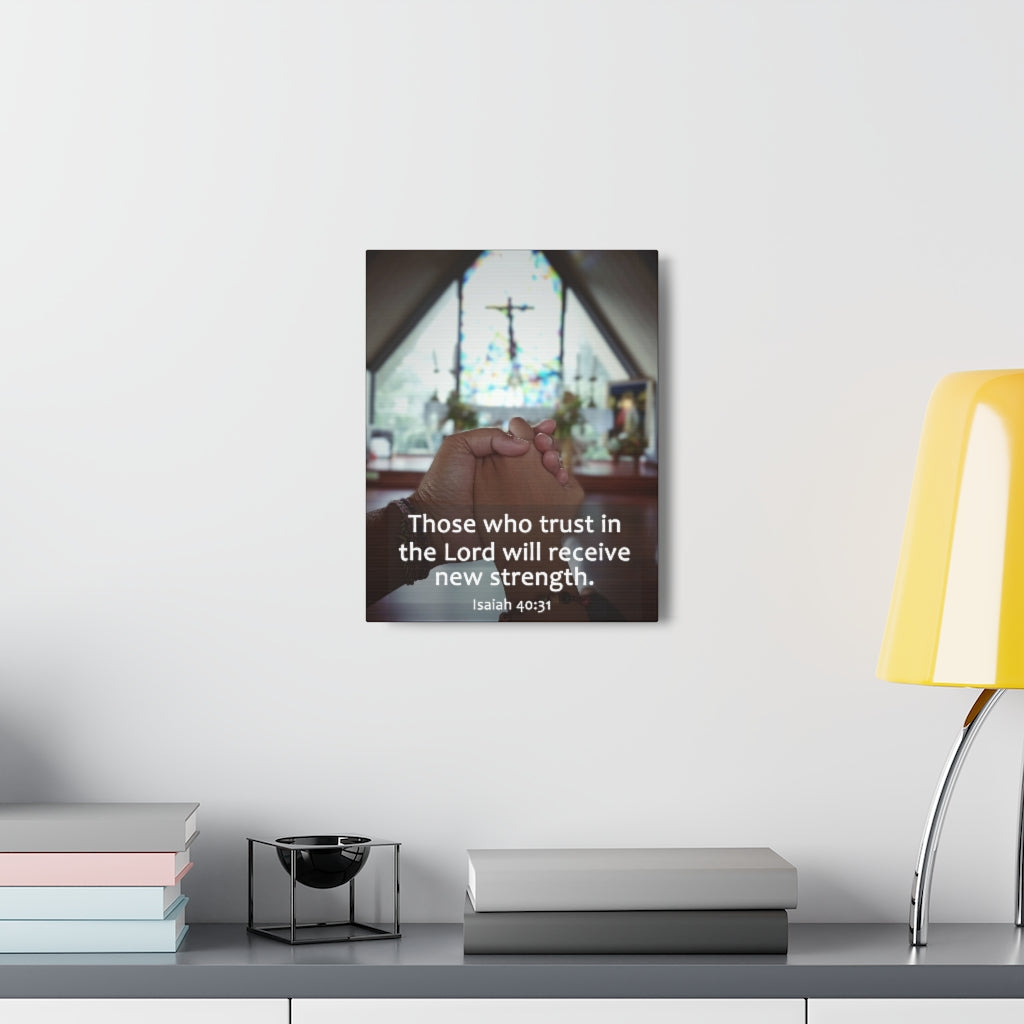 Scripture Walls Trust In The Lord Isaiah 40:31 Bible Verse Canvas Christian Wall Art Ready to Hang Unframed-Express Your Love Gifts
