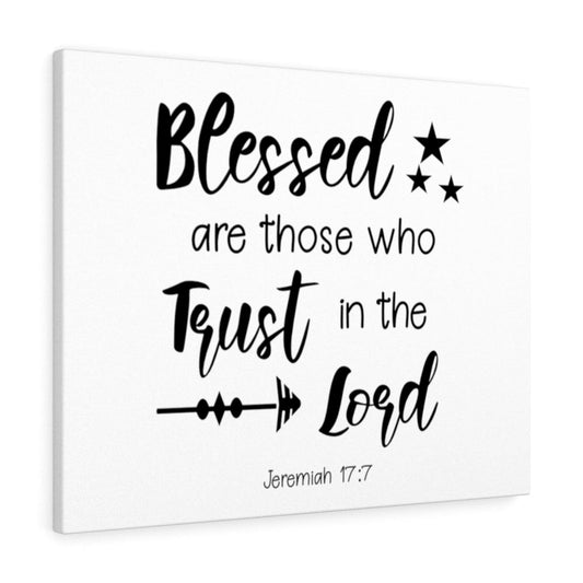 Trust In The Lord Jeremiah 17:7 Bible Verse Canvas Christian Wall Art Ready to Hang Unframed-Express Your Love Gifts