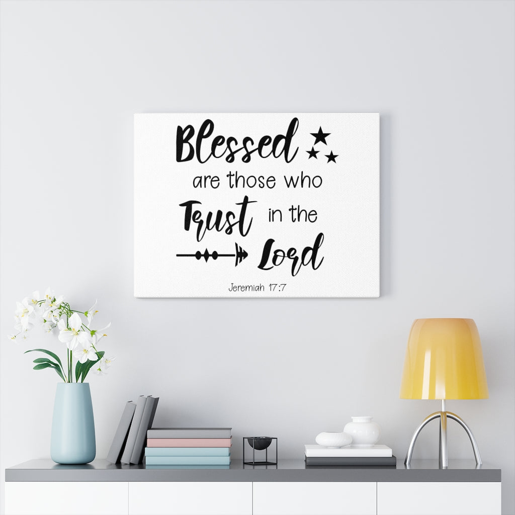 Scripture Walls Trust In The Lord Jeremiah 17:7 Bible Verse Canvas Christian Wall Art Ready to Hang Unframed-Express Your Love Gifts