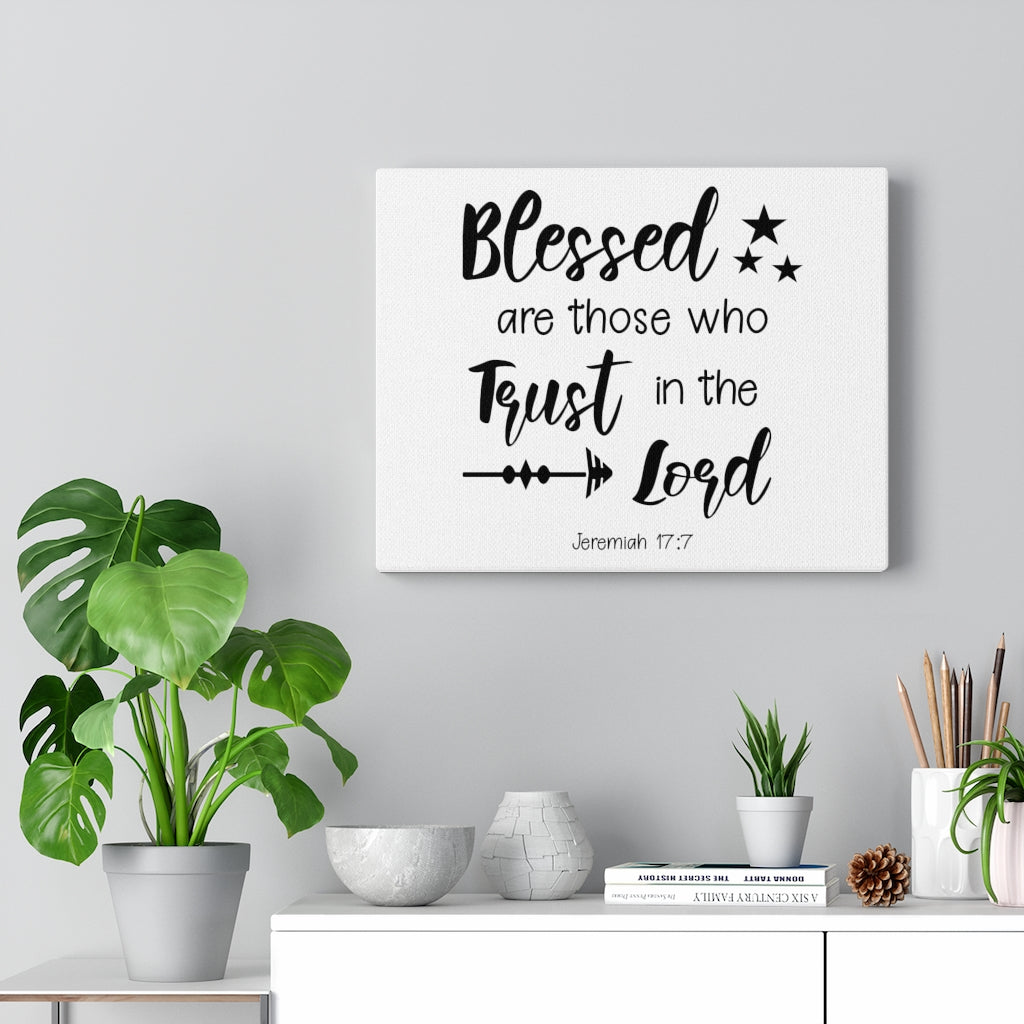 Scripture Walls Trust In The Lord Jeremiah 17:7 Bible Verse Canvas Christian Wall Art Ready to Hang Unframed-Express Your Love Gifts