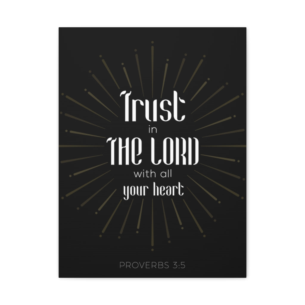 Trust In The Lord Proverbs 3:5 Christian Wall Art Bible Verse Print Ready To Hang Unframed-Express Your Love Gifts