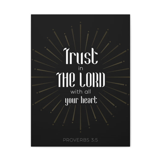 Trust In The Lord Proverbs 3:5 Christian Wall Art Bible Verse Print Ready To Hang Unframed-Express Your Love Gifts