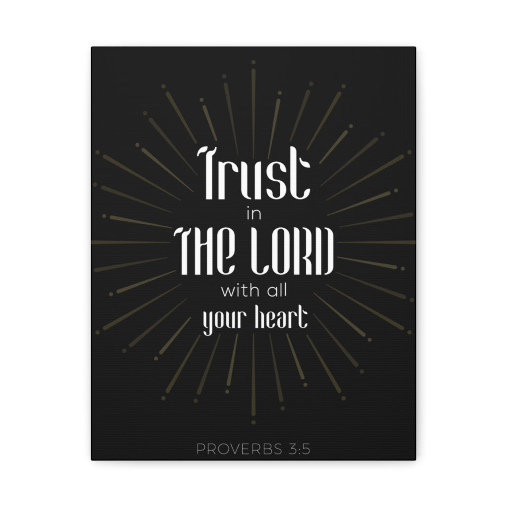 Trust In The Lord Proverbs 3:5 Christian Wall Art Bible Verse Print Ready To Hang Unframed-Express Your Love Gifts