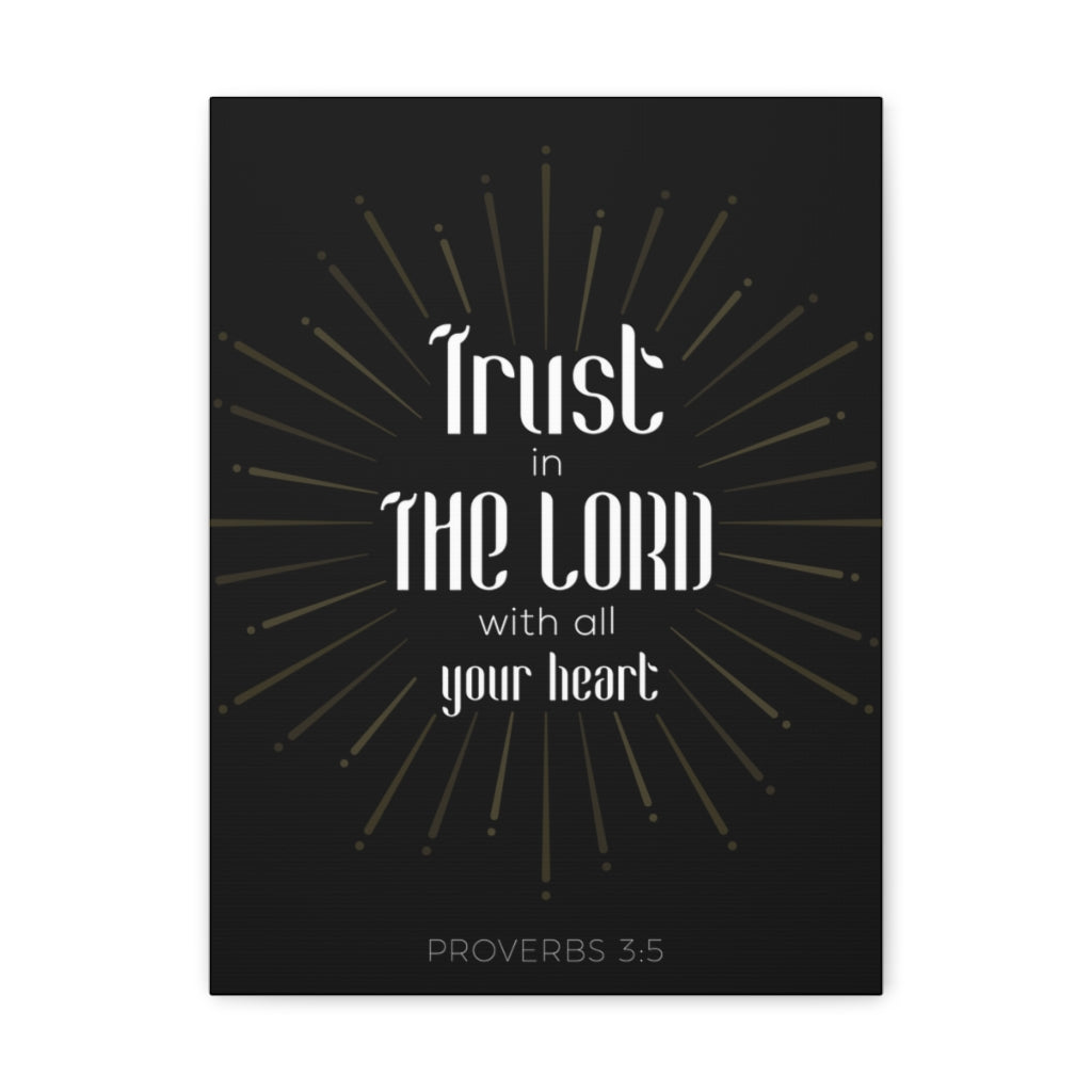 Trust In The Lord Proverbs 3:5 Christian Wall Art Bible Verse Print Ready To Hang Unframed-Express Your Love Gifts