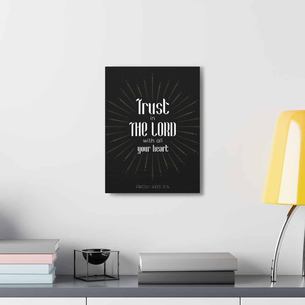 Trust In The Lord Proverbs 3:5 Christian Wall Art Bible Verse Print Ready To Hang Unframed-Express Your Love Gifts