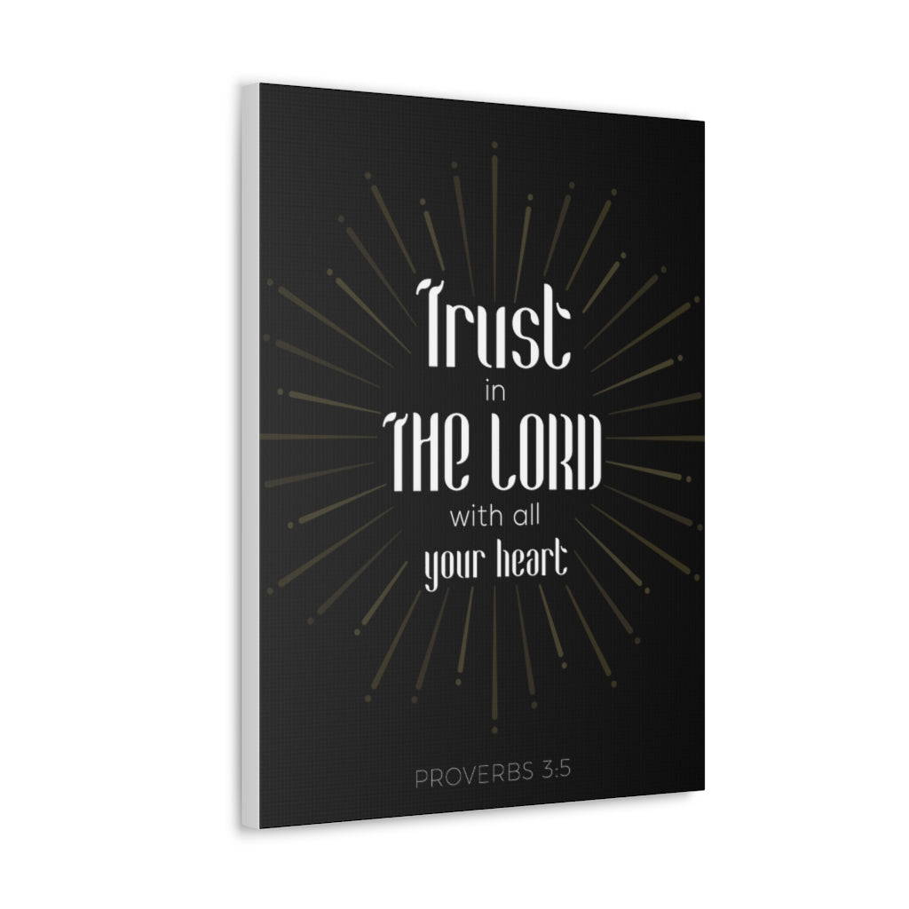 Trust In The Lord Proverbs 3:5 Christian Wall Art Bible Verse Print Ready To Hang Unframed-Express Your Love Gifts