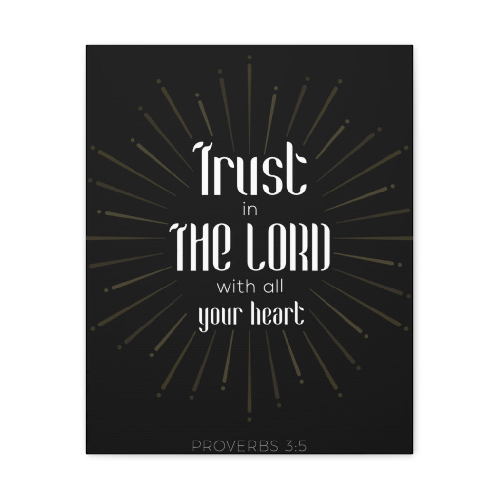 Trust In The Lord Proverbs 3:5 Christian Wall Art Bible Verse Print Ready To Hang Unframed-Express Your Love Gifts