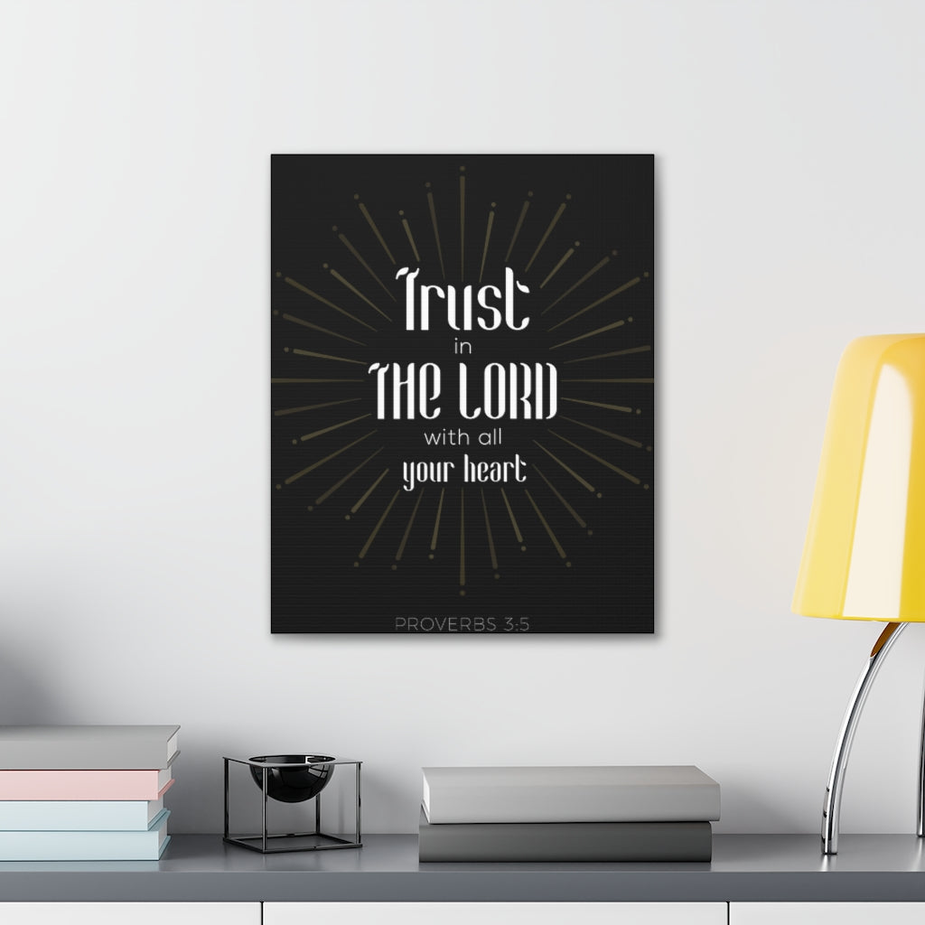 Trust In The Lord Proverbs 3:5 Christian Wall Art Bible Verse Print Ready To Hang Unframed-Express Your Love Gifts