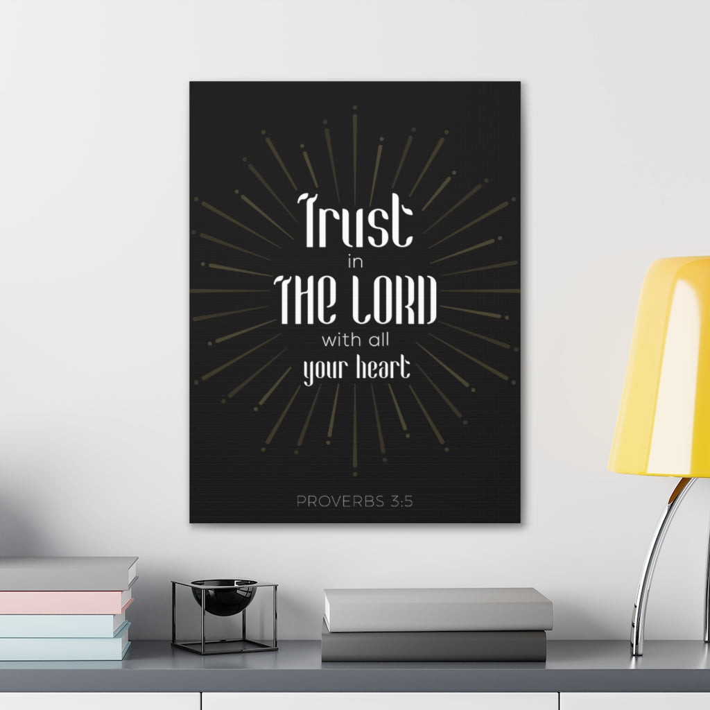 Trust In The Lord Proverbs 3:5 Christian Wall Art Bible Verse Print Ready To Hang Unframed-Express Your Love Gifts