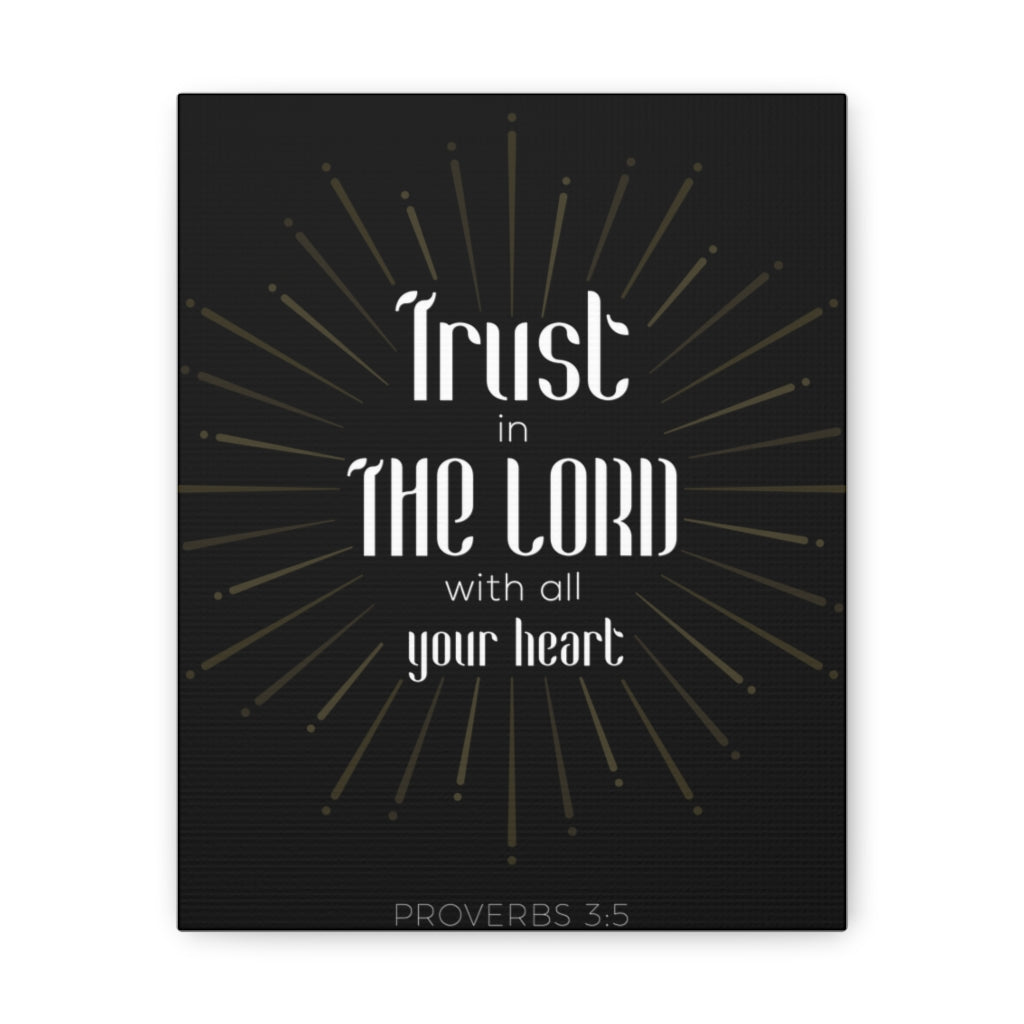 Trust In The Lord Proverbs 3:5 Christian Wall Art Bible Verse Print Ready To Hang Unframed-Express Your Love Gifts