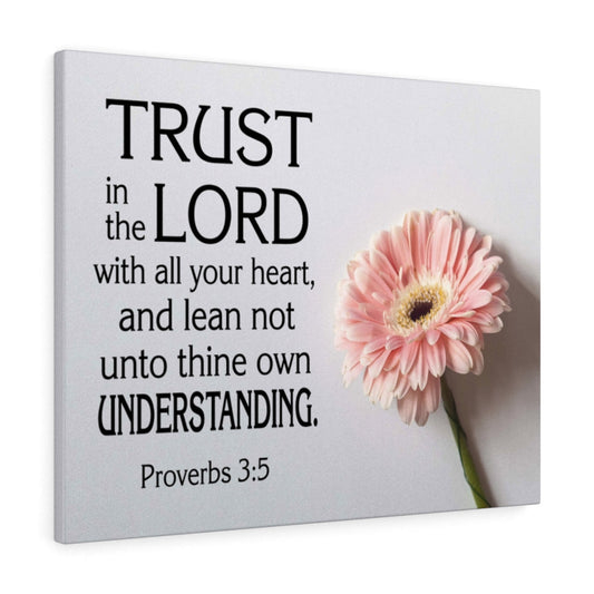 Trust in The Lord Proverbs 3:5 Flower Wall Art Christian Home Decor Unframed-Express Your Love Gifts