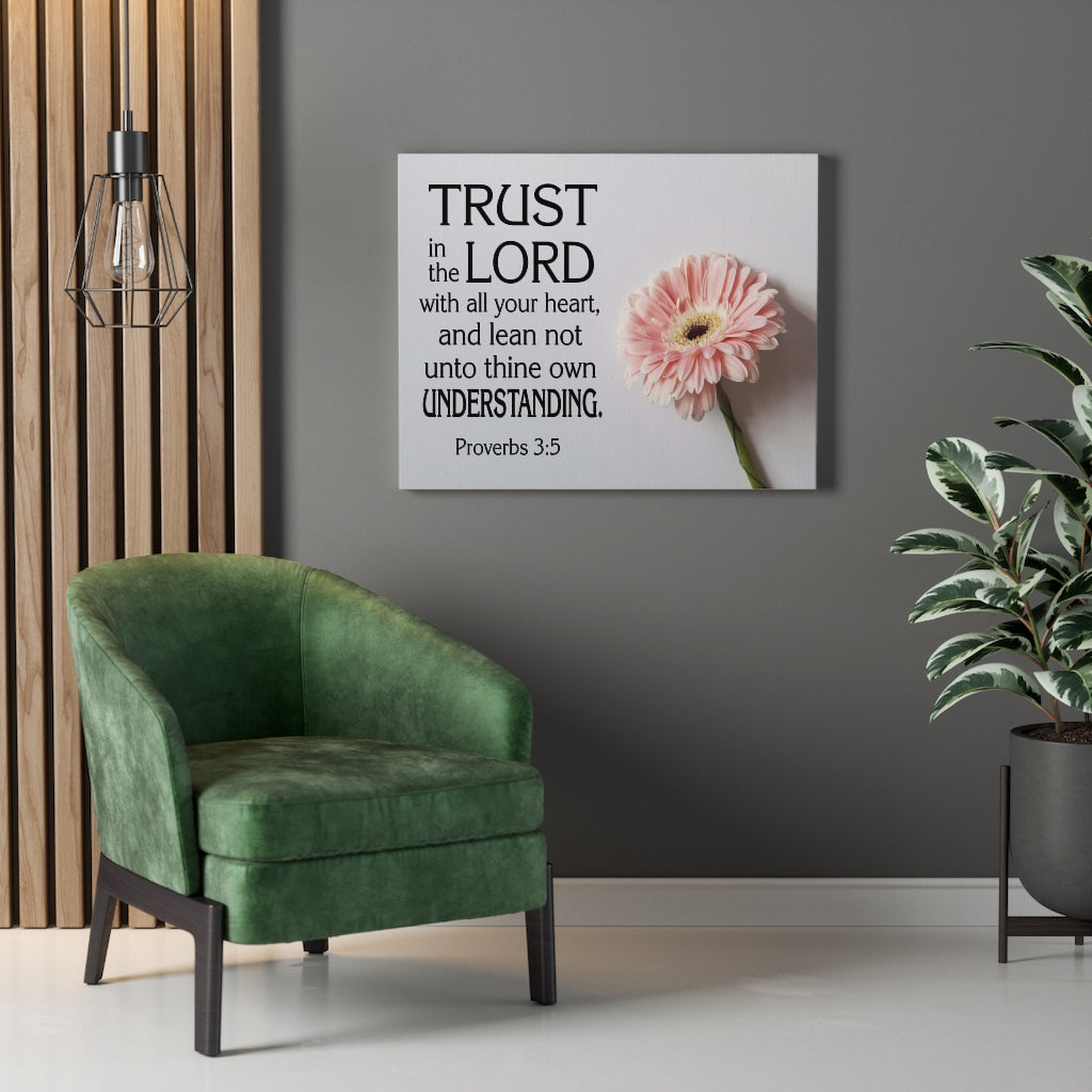 Scripture Walls Trust in The Lord Proverbs 3:5 Flower Wall Art Christian Home Decor Unframed-Express Your Love Gifts