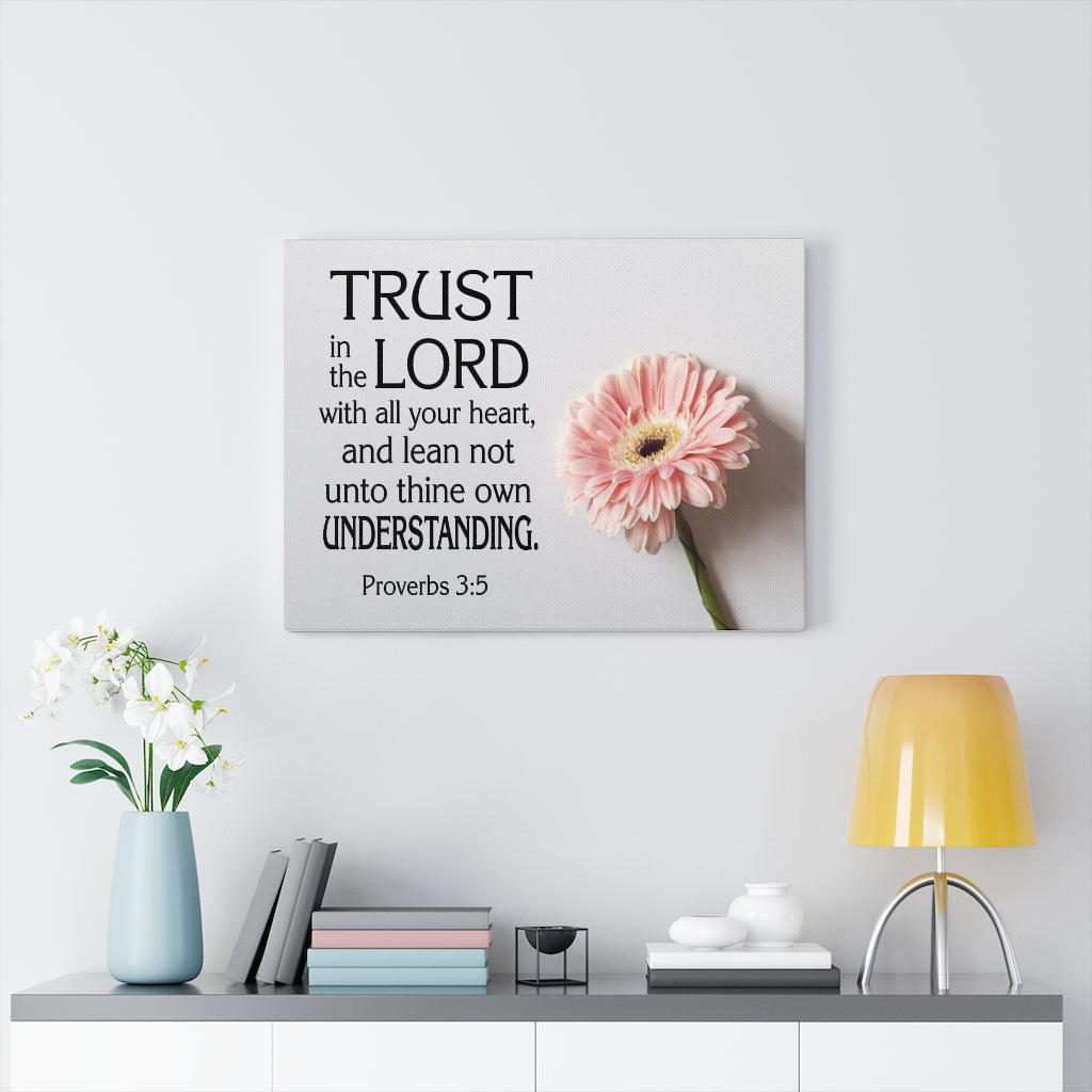 Scripture Walls Trust in The Lord Proverbs 3:5 Flower Wall Art Christian Home Decor Unframed-Express Your Love Gifts