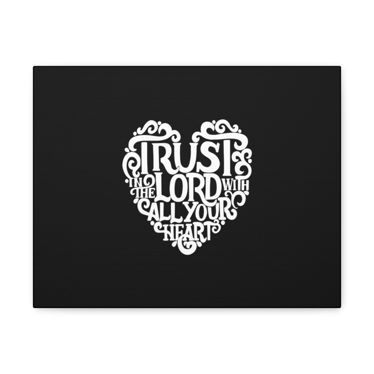 Trust In The Lord Proverbs 3:5 Heart Christian Wall Art Bible Verse Print Ready to Hang Unframed-Express Your Love Gifts