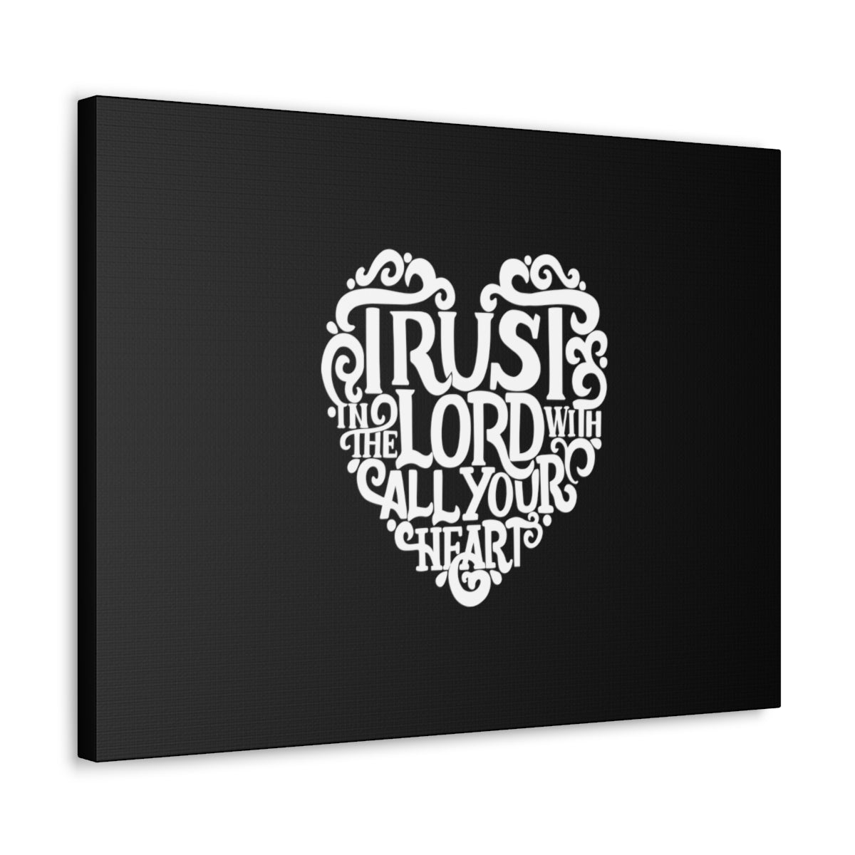 Trust In The Lord Proverbs 3:5 Heart Christian Wall Art Bible Verse Print Ready to Hang Unframed-Express Your Love Gifts
