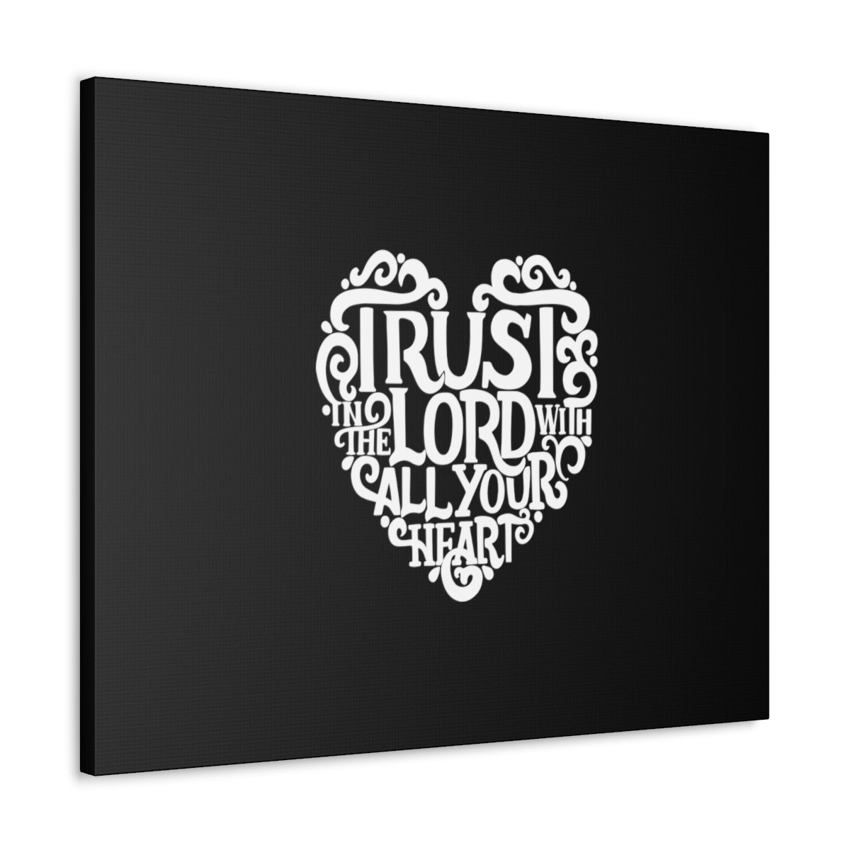 Trust In The Lord Proverbs 3:5 Heart Christian Wall Art Bible Verse Print Ready to Hang Unframed-Express Your Love Gifts