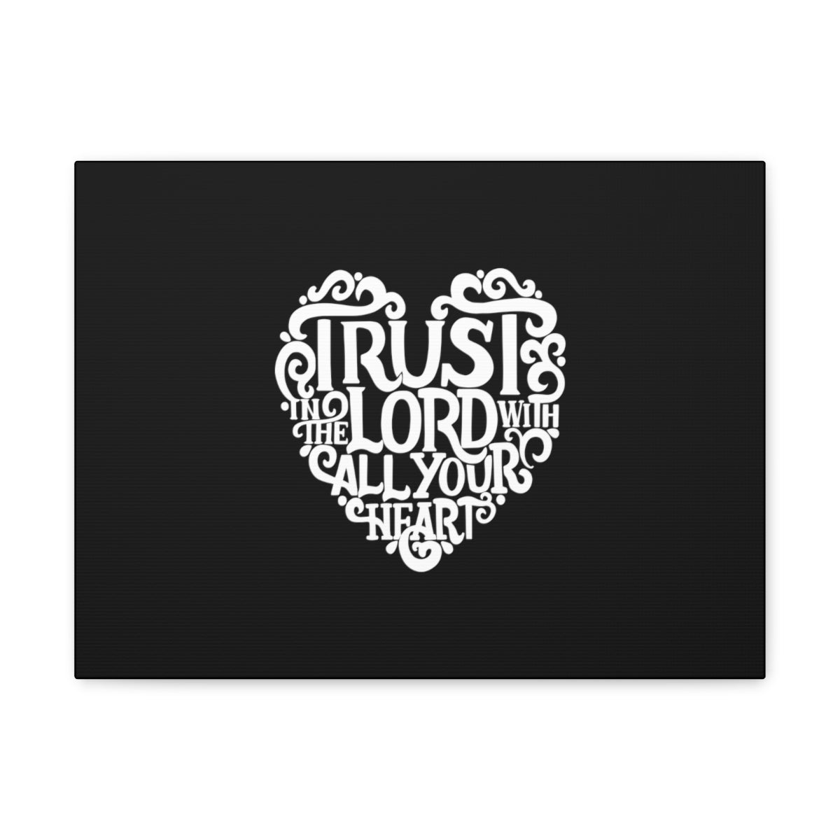 Trust In The Lord Proverbs 3:5 Heart Christian Wall Art Bible Verse Print Ready to Hang Unframed-Express Your Love Gifts