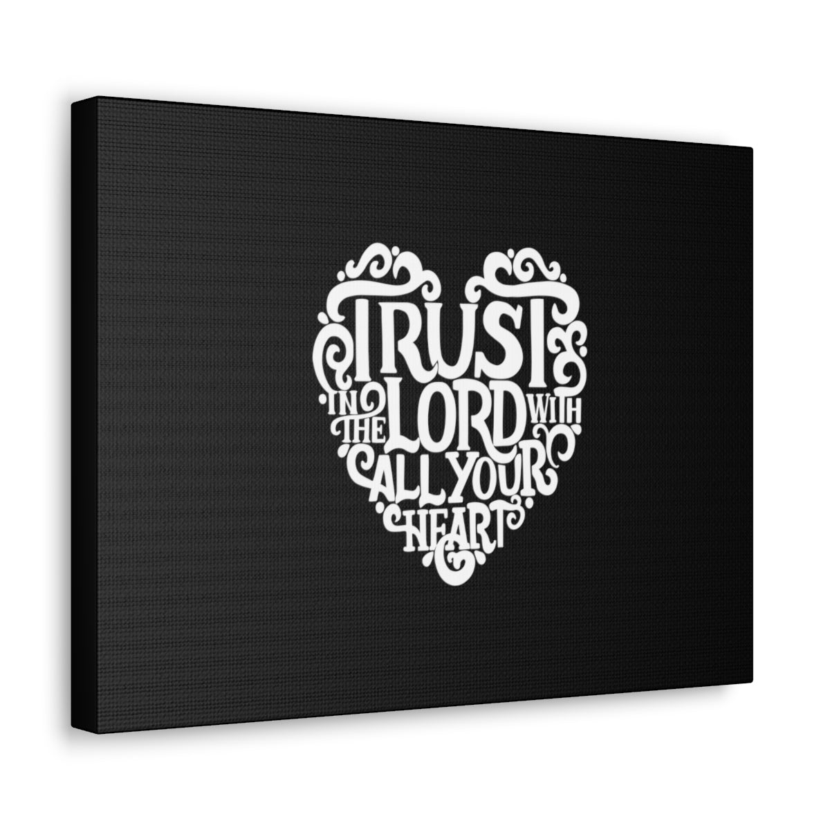 Trust In The Lord Proverbs 3:5 Heart Christian Wall Art Bible Verse Print Ready to Hang Unframed-Express Your Love Gifts