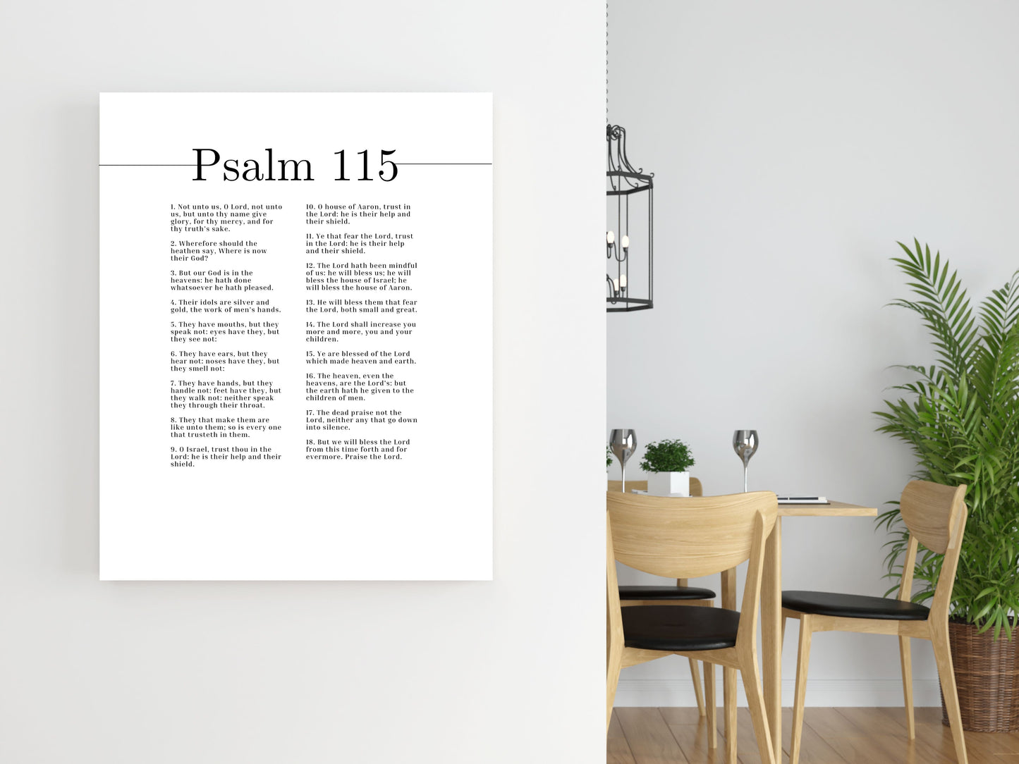 Trust In The Lord Psalm 115 Bible Verse Canvas Christian Wall Art Ready to Hang Unframed-Express Your Love Gifts