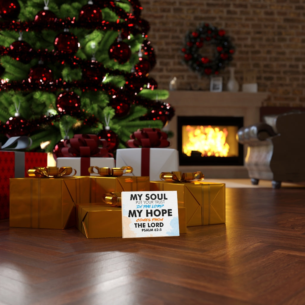 Trust In The Lord Psalm 62:5 Bible Verse Canvas Christian Wall Art Ready to Hang Unframed-Express Your Love Gifts