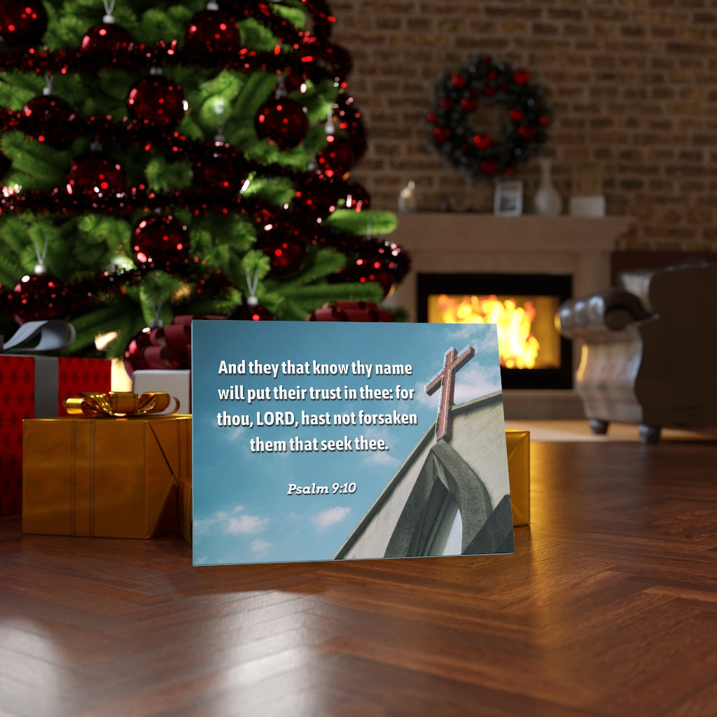 Trust In Thee Psalms 9:10 Bible Verse Canvas Christian Wall Art Ready to Hang Unframed-Express Your Love Gifts