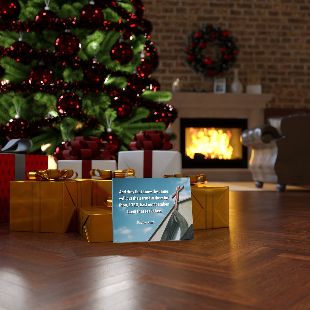 Trust In Thee Psalms 9:10 Bible Verse Canvas Christian Wall Art Ready to Hang Unframed-Express Your Love Gifts