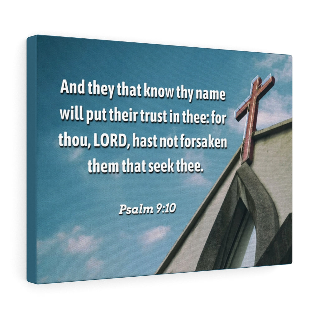 Trust In Thee Psalms 9:10 Bible Verse Canvas Christian Wall Art Ready to Hang Unframed-Express Your Love Gifts