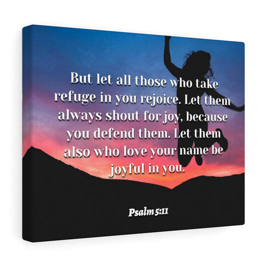 Trust In You Psalm 5:11 Bible Verse Canvas Christian Wall Art Ready to Hang Unframed-Express Your Love Gifts