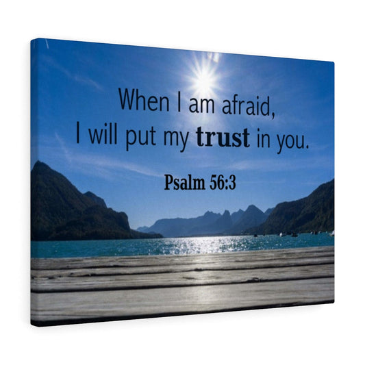 Trust Psalm 56:3 Bible Verse Canvas Christian Wall Art Ready to Hang Unframed-Express Your Love Gifts