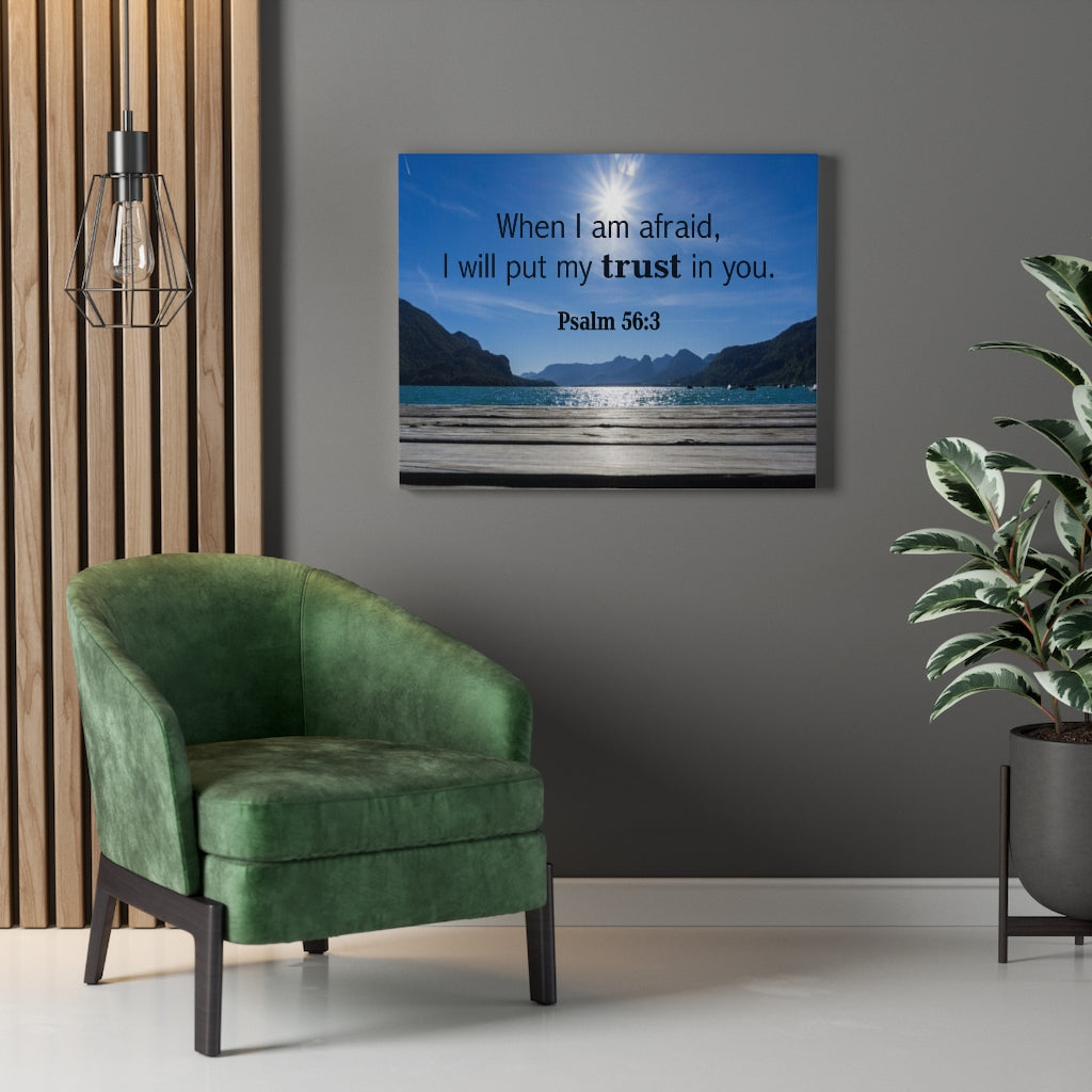 Scripture Walls Trust Psalm 56:3 Bible Verse Canvas Christian Wall Art Ready to Hang Unframed-Express Your Love Gifts