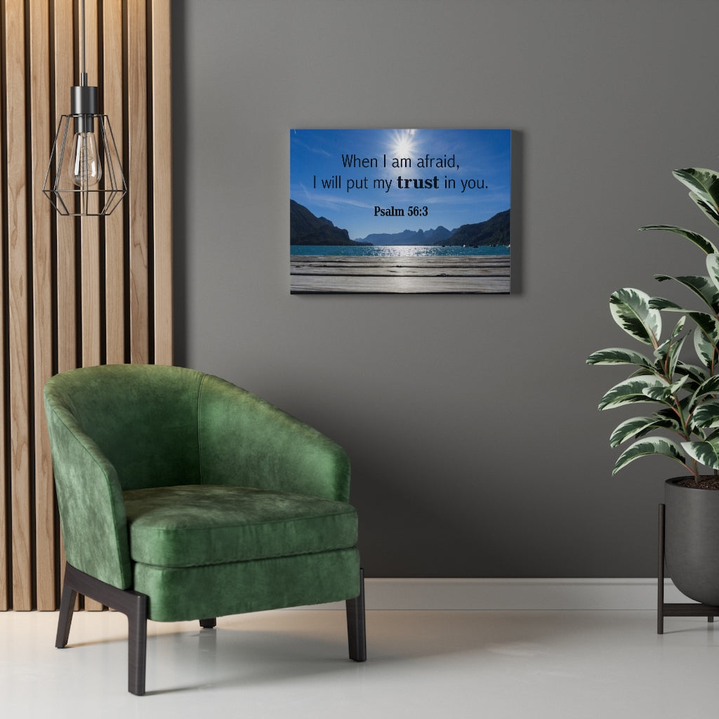 Scripture Walls Trust Psalm 56:3 Bible Verse Canvas Christian Wall Art Ready to Hang Unframed-Express Your Love Gifts