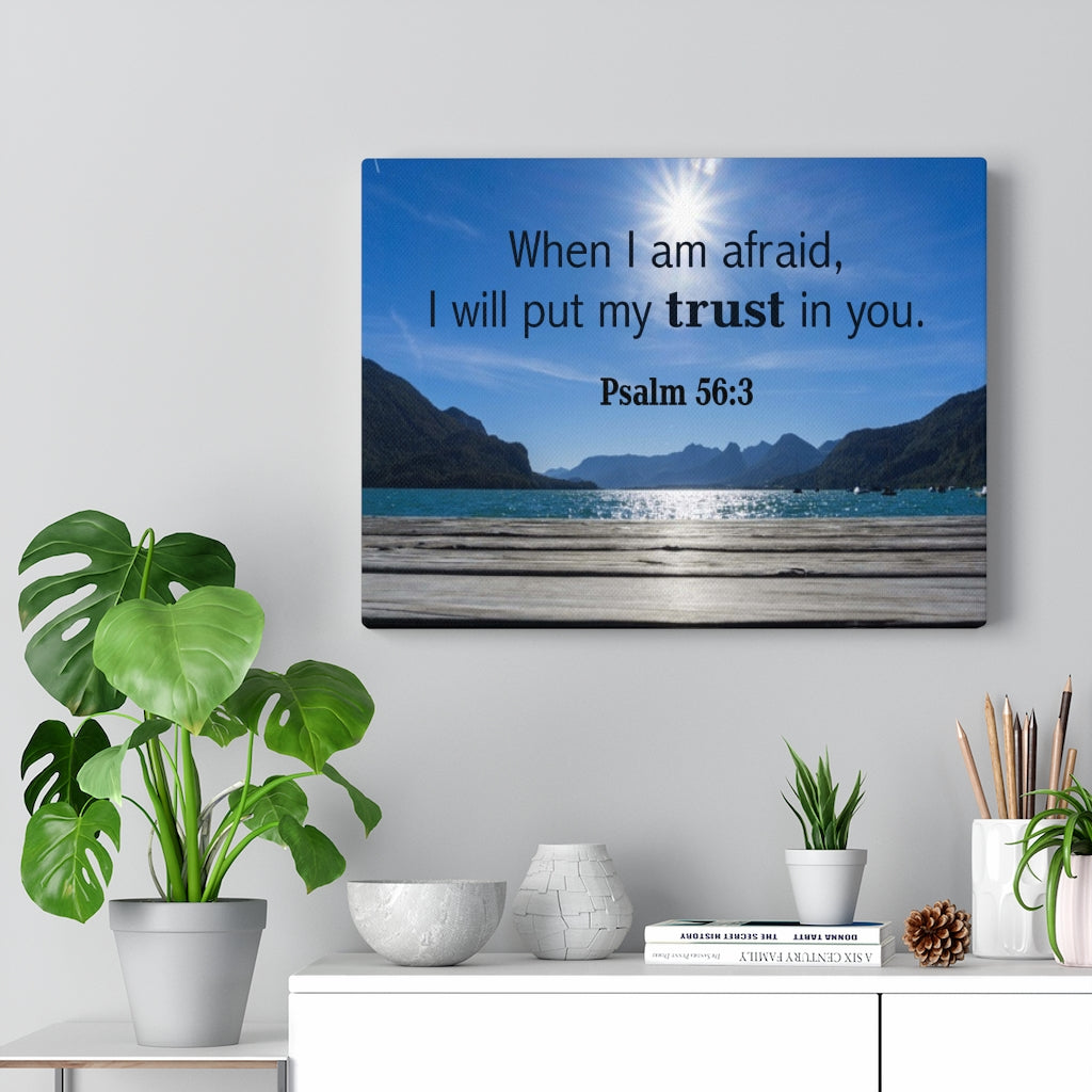 Scripture Walls Trust Psalm 56:3 Bible Verse Canvas Christian Wall Art Ready to Hang Unframed-Express Your Love Gifts