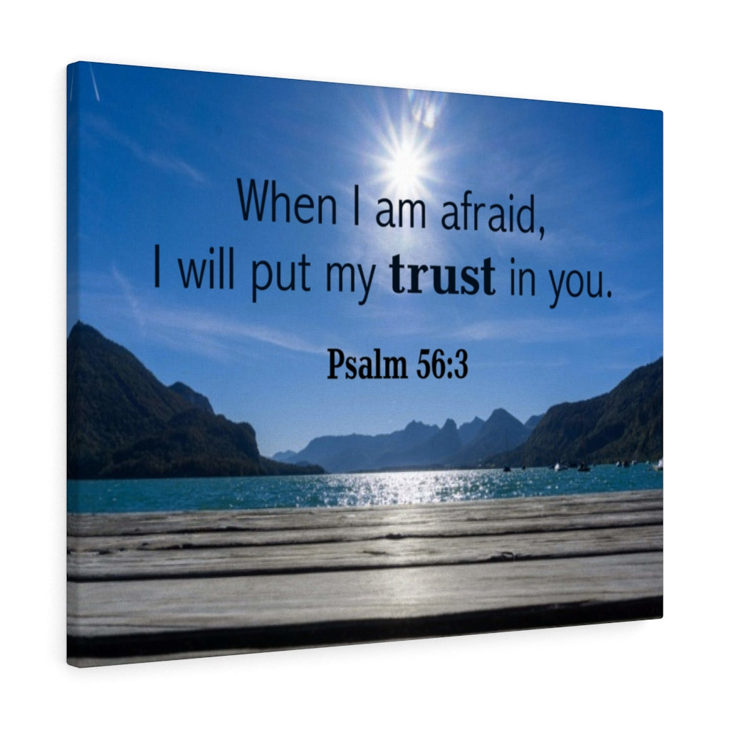 Scripture Walls Trust Psalm 56:3 Bible Verse Canvas Christian Wall Art Ready to Hang Unframed-Express Your Love Gifts
