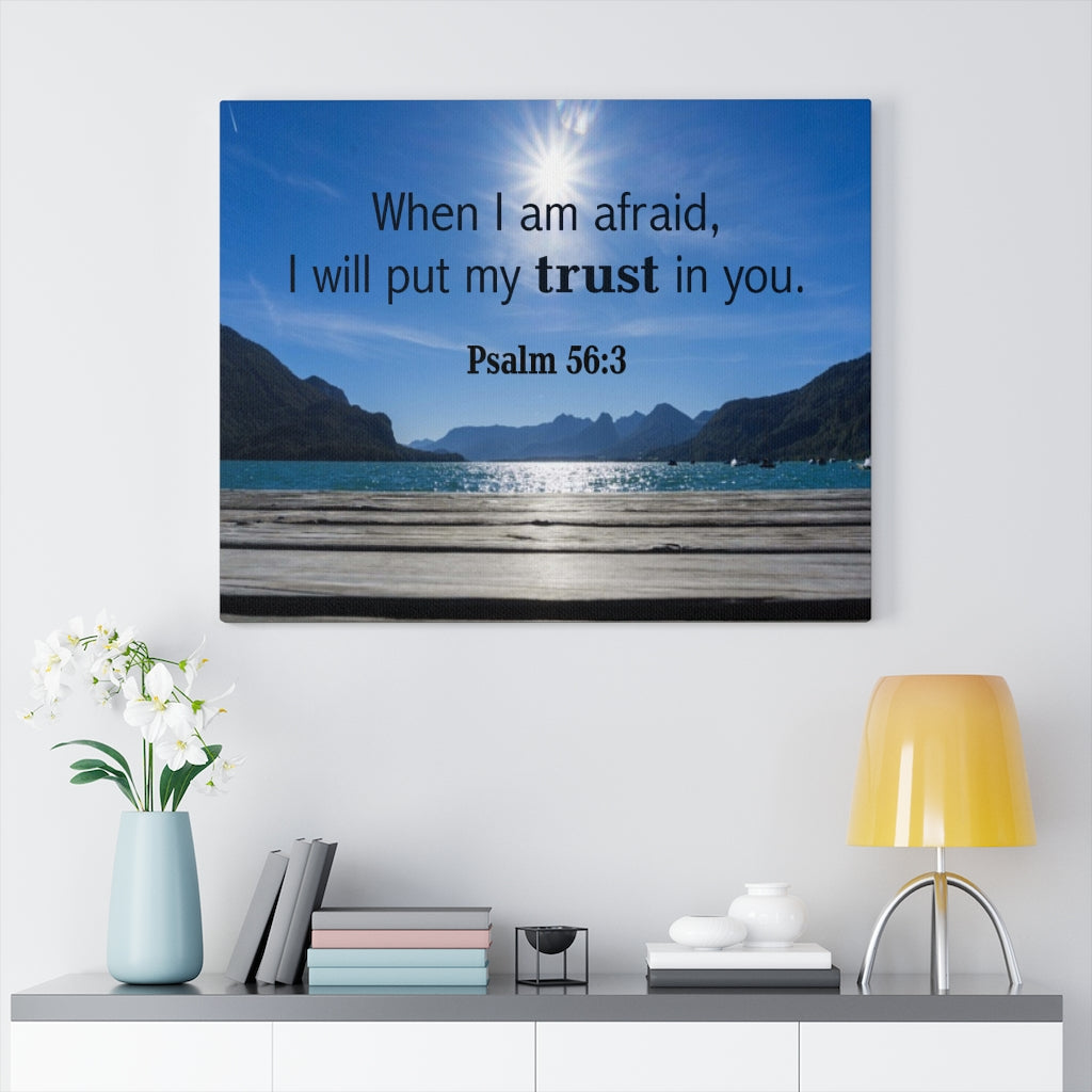 Scripture Walls Trust Psalm 56:3 Bible Verse Canvas Christian Wall Art Ready to Hang Unframed-Express Your Love Gifts