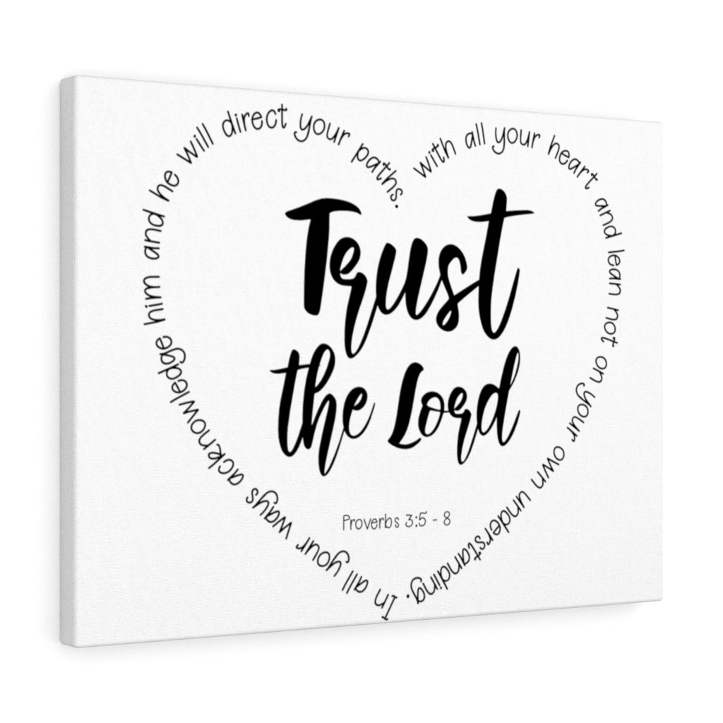 Scripture Walls Trust The Lord Proverbs 3:5 - 8 Bible Verse Canvas Christian Wall Art Ready to Hang Unframed-Express Your Love Gifts