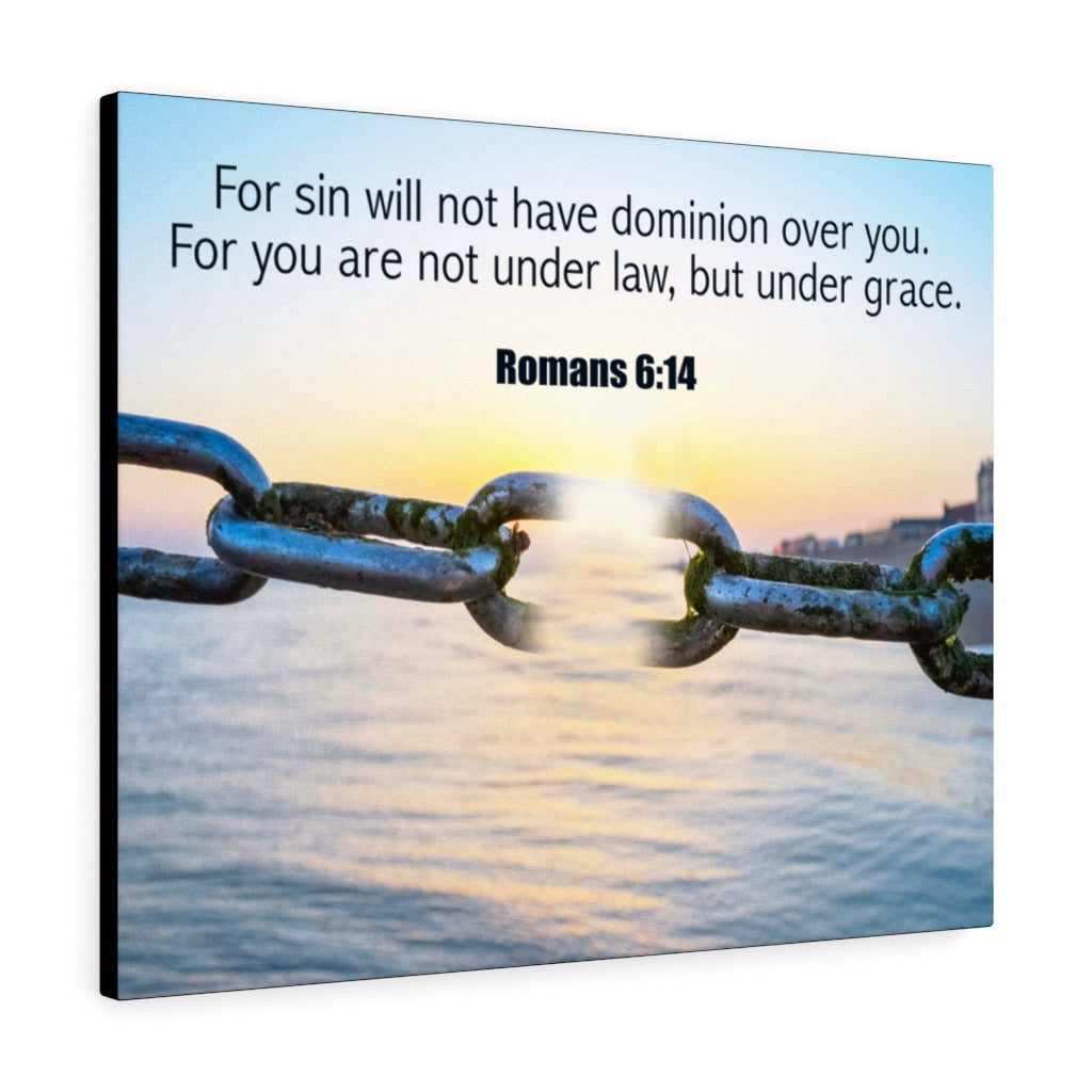 Trust Under Grace Romans 6:14 Bible Verse Canvas Christian Wall Art Ready to Hang Unframed-Express Your Love Gifts
