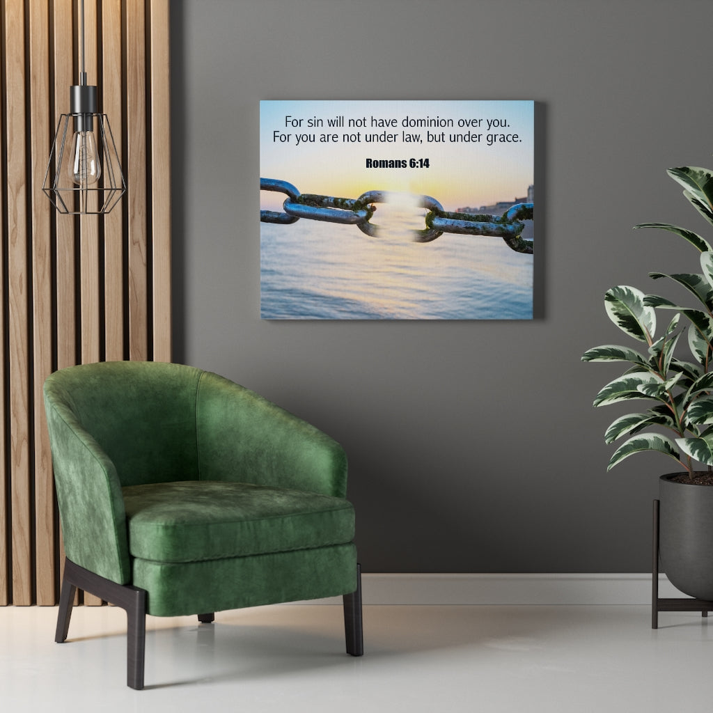 Scripture Walls Trust Under Grace Romans 6:14 Bible Verse Canvas Christian Wall Art Ready to Hang Unframed-Express Your Love Gifts