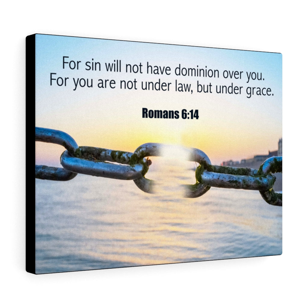 Scripture Walls Trust Under Grace Romans 6:14 Bible Verse Canvas Christian Wall Art Ready to Hang Unframed-Express Your Love Gifts