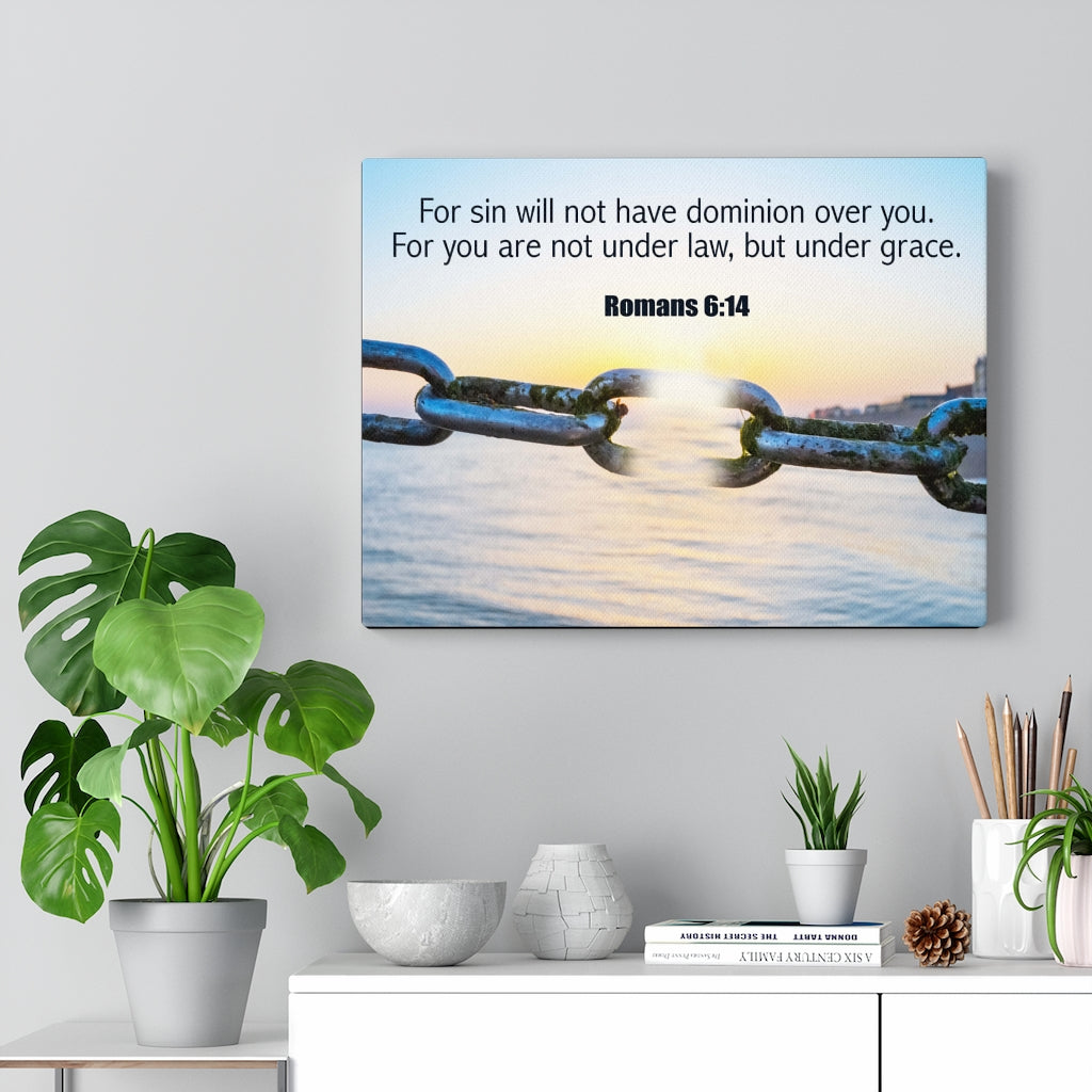 Scripture Walls Trust Under Grace Romans 6:14 Bible Verse Canvas Christian Wall Art Ready to Hang Unframed-Express Your Love Gifts