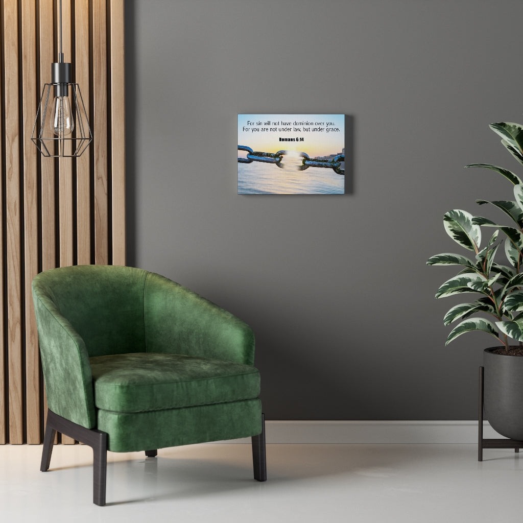 Scripture Walls Trust Under Grace Romans 6:14 Bible Verse Canvas Christian Wall Art Ready to Hang Unframed-Express Your Love Gifts