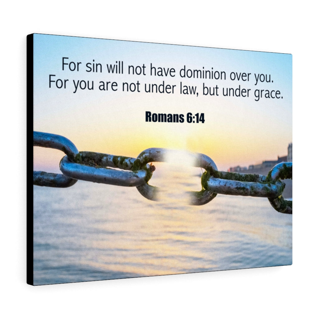 Scripture Walls Trust Under Grace Romans 6:14 Bible Verse Canvas Christian Wall Art Ready to Hang Unframed-Express Your Love Gifts