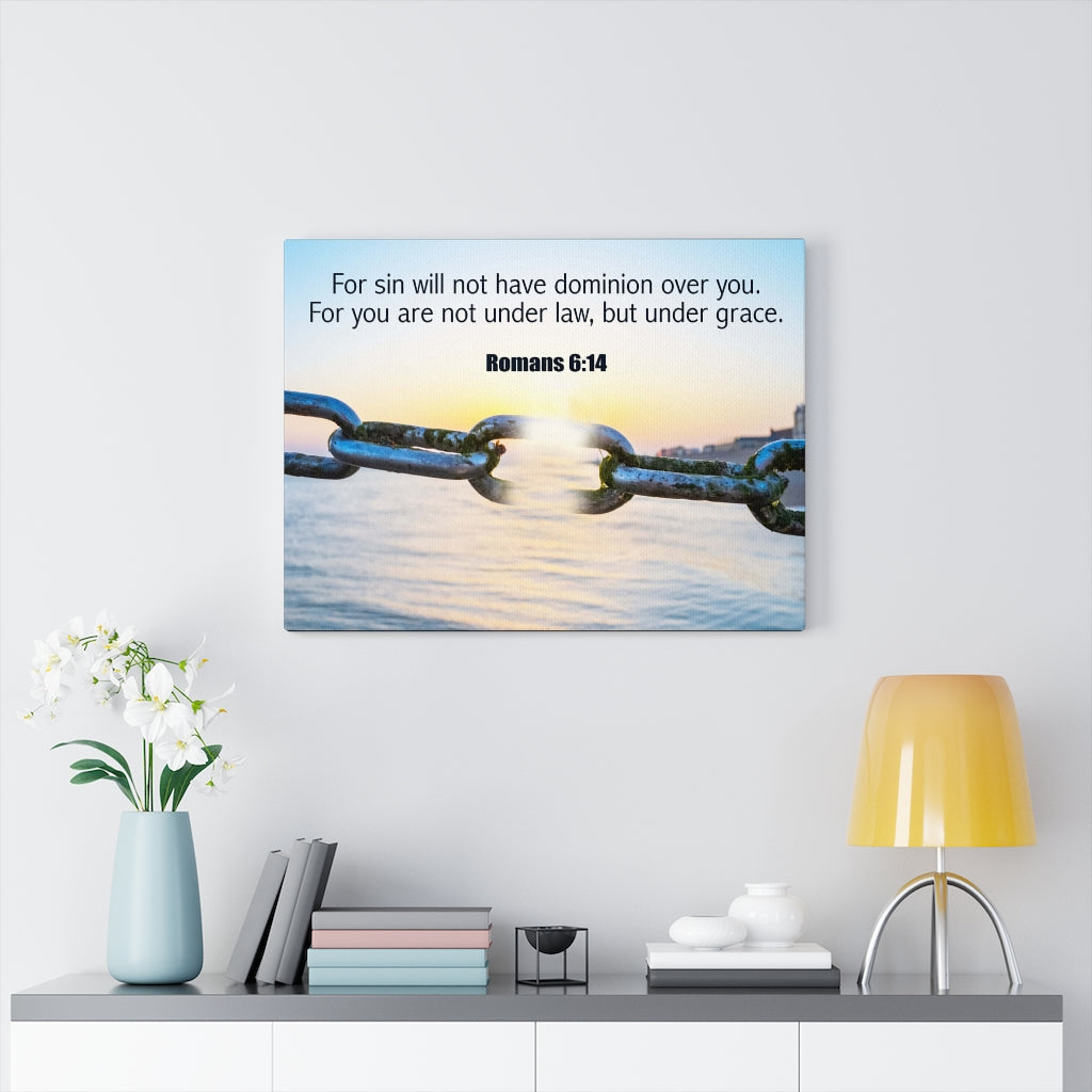 Scripture Walls Trust Under Grace Romans 6:14 Bible Verse Canvas Christian Wall Art Ready to Hang Unframed-Express Your Love Gifts