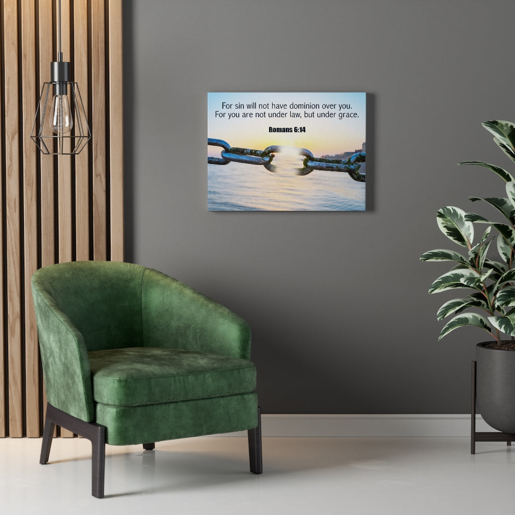 Scripture Walls Trust Under Grace Romans 6:14 Bible Verse Canvas Christian Wall Art Ready to Hang Unframed-Express Your Love Gifts