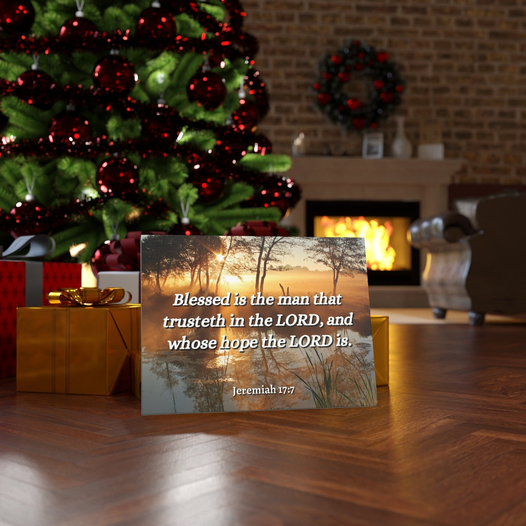 Trusteth Jeremiah 17:7 Bible Verse Canvas Christian Wall Art Ready to Hang Unframed-Express Your Love Gifts