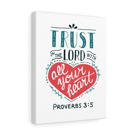 Truth In The Lord Proverbs 3:5 Bible Verse Canvas Christian Wall Art Ready to Hang Unframed-Express Your Love Gifts
