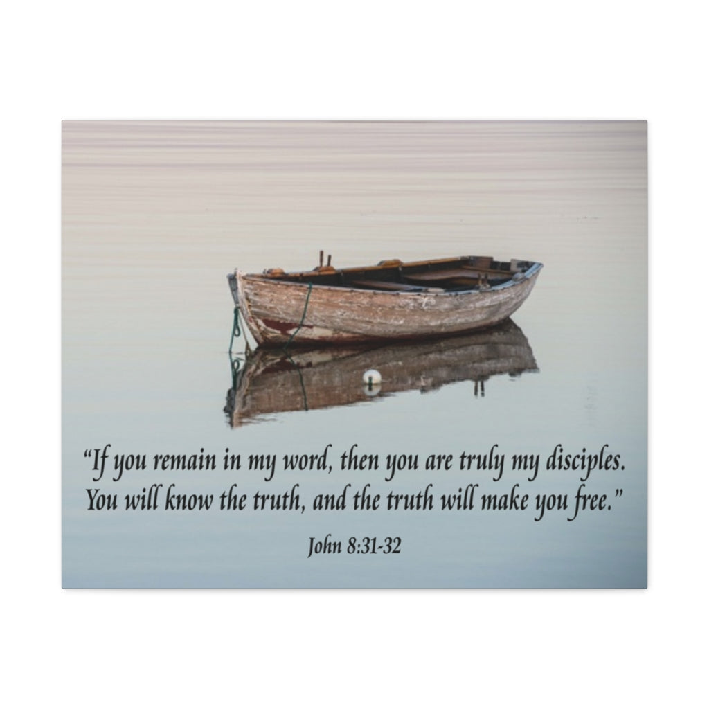 Scripture Walls Truth Will Make You Free John 8:31-32 Christian Home Decor Wall Art Scripture Ready to Hang Faith Print Unframed-Express Your Love Gifts