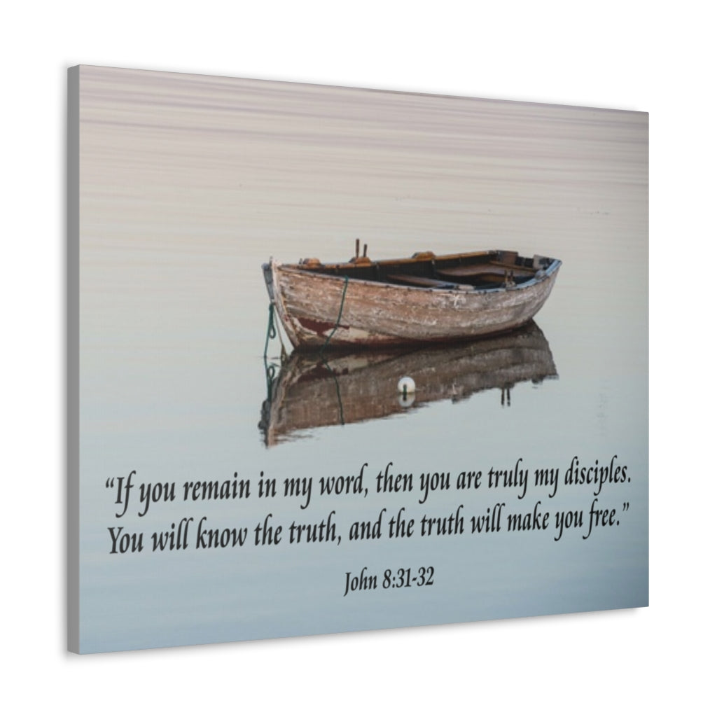 Scripture Walls Truth Will Make You Free John 8:31-32 Christian Home Decor Wall Art Scripture Ready to Hang Faith Print Unframed-Express Your Love Gifts